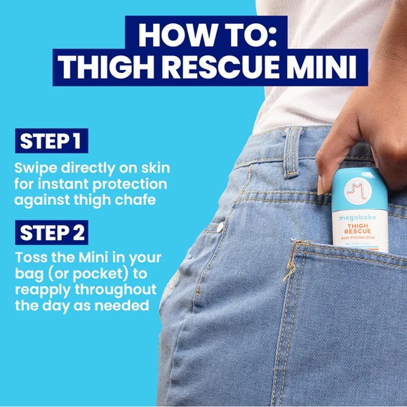 Megababe Thigh Rescue Anti-Friction Mini Travel Stick - Picture 2 of 5